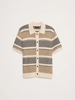 Stripe Polo Cardigan