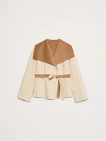 Reversible Double-Faced Short Wrap Coat