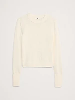 Cotton-Silk Crew-Neck Sweater