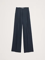 Ultra High-Rise Wide-Leg Drapey Twill Pant