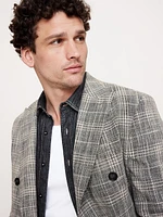 Plaid Double-Breasted Sport Coat