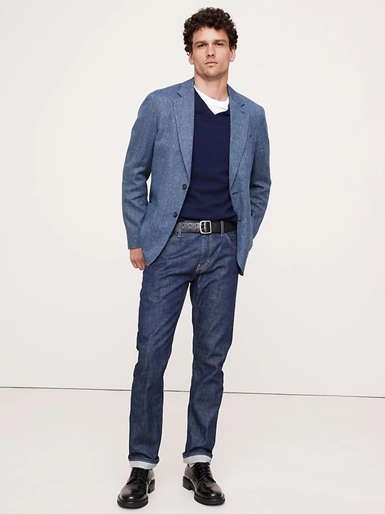 Linen-Cotton Herringbone Sport Coat