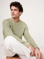 Marled Cotton Ribbed Sweater