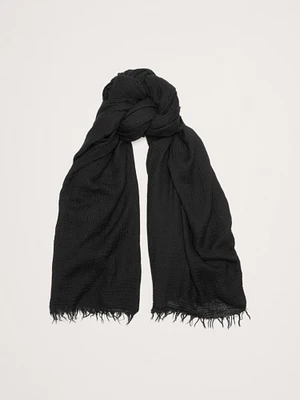 Gauze Scarf with Merino Wool