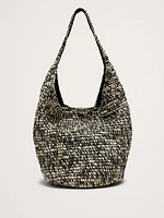 Marled Raffia Tote Bag