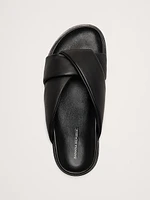 Leather Knot Slide Sandal