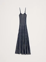 Sculpted Stripe Maxi Dress