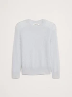 Lightweight Brushed Cashmere Crew-Neck Sweater