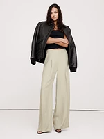 Ultra High-Rise Wide-Leg Drapey Twill Pant