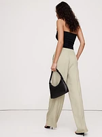 Ultra High-Rise Wide-Leg Drapey Twill Pant