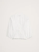 Poplin Cinched-Waist Shirt