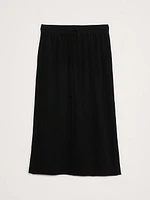 Matte Silk Midi Skirt