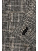 Plaid Double-Breasted Sport Coat