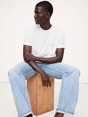 Boxy Linen-Cotton T-Shirt