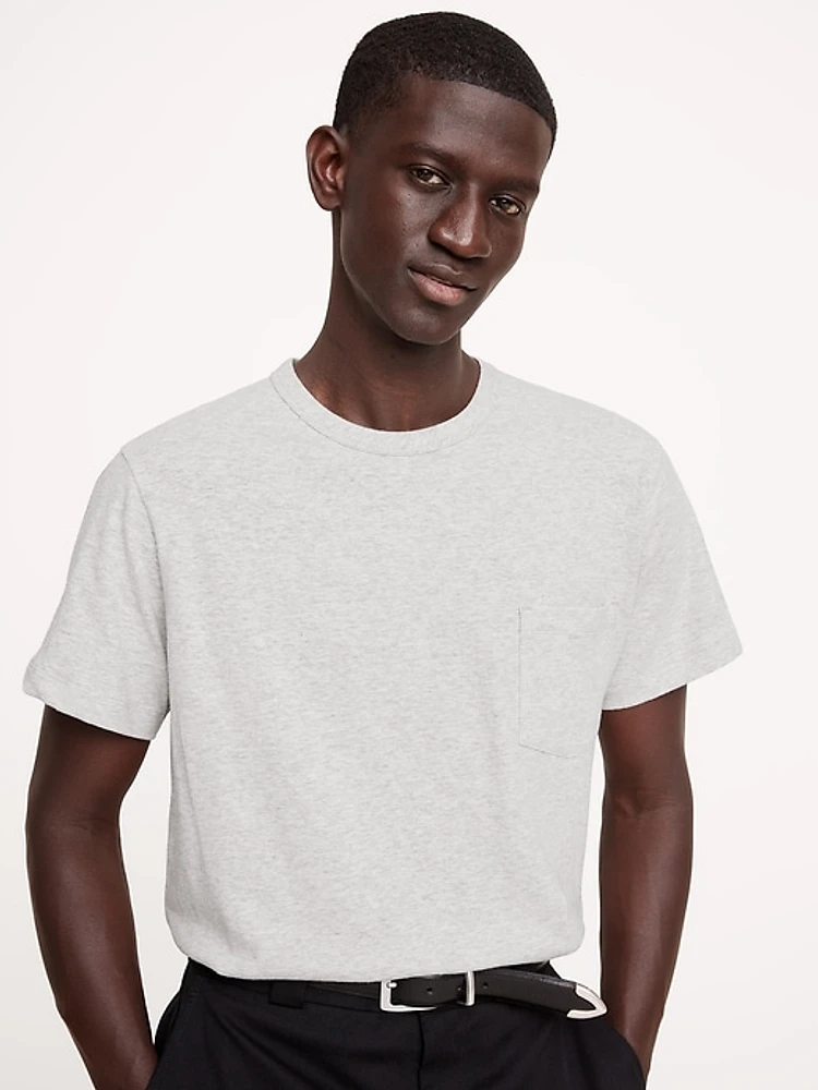 Boxy Linen-Cotton T-Shirt