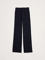 High-Rise Modern Straight Siena Italian Wool Pant