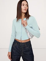 Lightweight Merino Cropped Cardigan