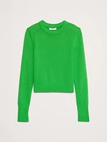 Cotton-Silk Crew-Neck Sweater