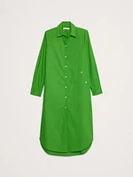 Cotton Poplin Asymmetrical Shirt Dress