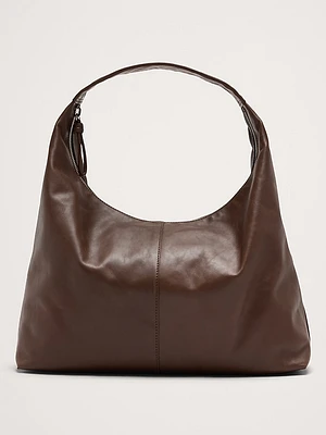 Slouchy Leather Hobo Bag