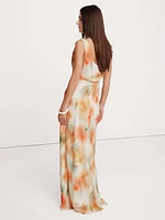 Twisted Shoulder Maxi Dress