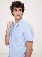Standard-Fit Lightweight Cotton Resort Shirt