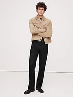 Straight Linen-Cotton Traveler Pant