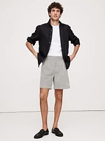 7" Textured Stripe Pleated Short