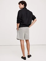 7" Textured Stripe Pleated Short