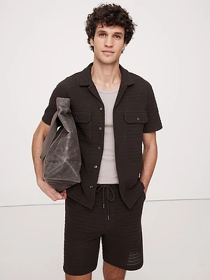 Herringbone Jacquard Resort Shirt
