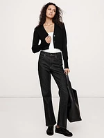 Cotton-Silk Cropped Cardigan