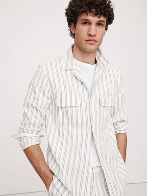 Textured Stripe Resort Shirt