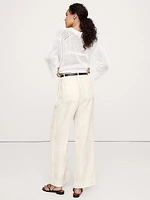 Soho High-Rise Wide-Leg Linen Pant