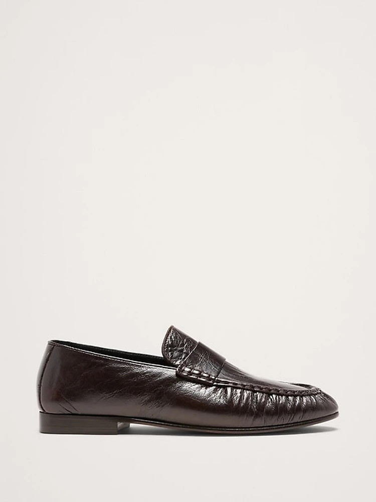 Leather Moccasin Loafer