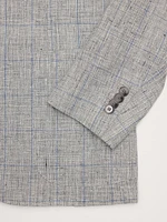 Plaid Linen Suit Jacket