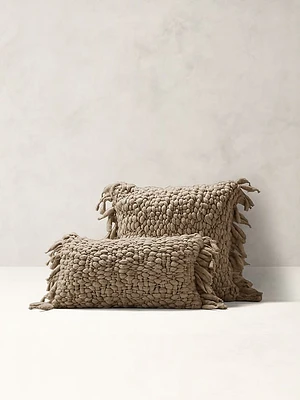 Hand-Carded Merino Pillow