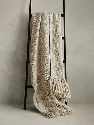 Hand-Carded Merino Throw Blanket
