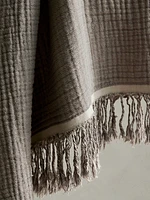 Cotton Gauze Reversible Throw