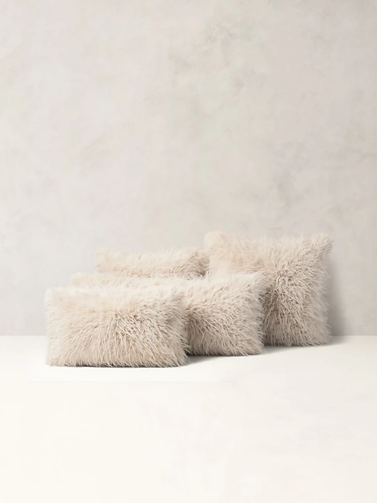 Tipped Faux Fur Pillow
