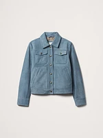 Relaxed Suede Trucker Jacket