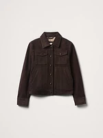 Relaxed Suede Trucker Jacket