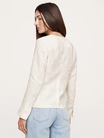 Linen Blazer Top