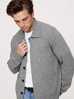 Cashmere Polo Cardigan