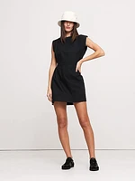 Poplin Cinch-Waist Mini Dress