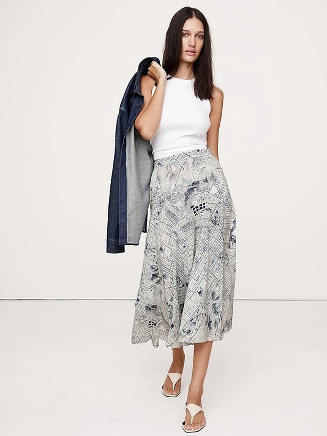 Banana Republic Matte Silk Midi Skirt at Mall of America in Bloomington, MN
