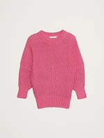 Cotton Cropped Dolman Sweater