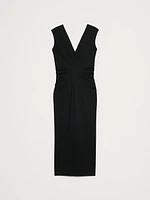 Lightweight Ponte Bias-Cut Maxi Dress