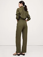 Linen Pull-On Ankle Pant