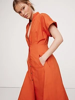 Cotton Poplin Shirt Dress
