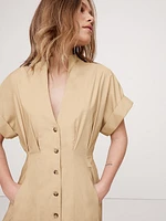 Cotton Poplin Shirt Dress